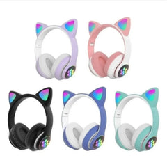 Fone De Ouvido carinha Sem Fio Bluetooth Com Orelhas De Gato