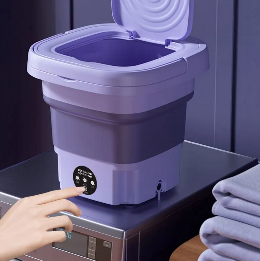 Mini Máquina de Lavar Dobravél, Lava Calçinhas e Meias 8L, Centrifulga - Original