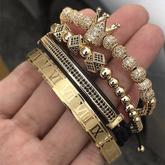 TheKing Conjunto 4 Pulseiras Masculinas