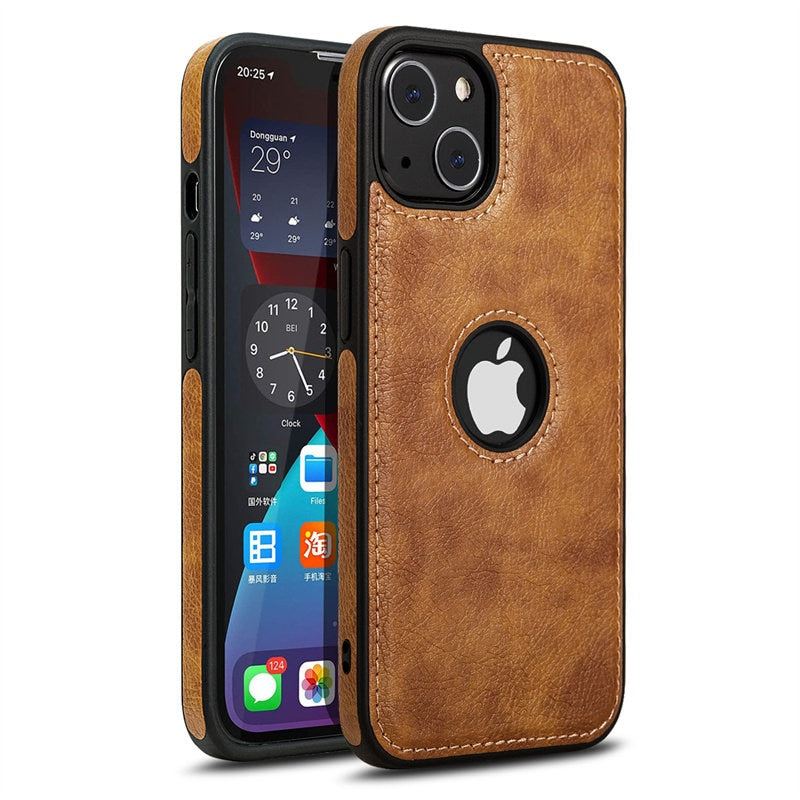 Capa de Couro Slim Luxo Ultra fina para Iphone