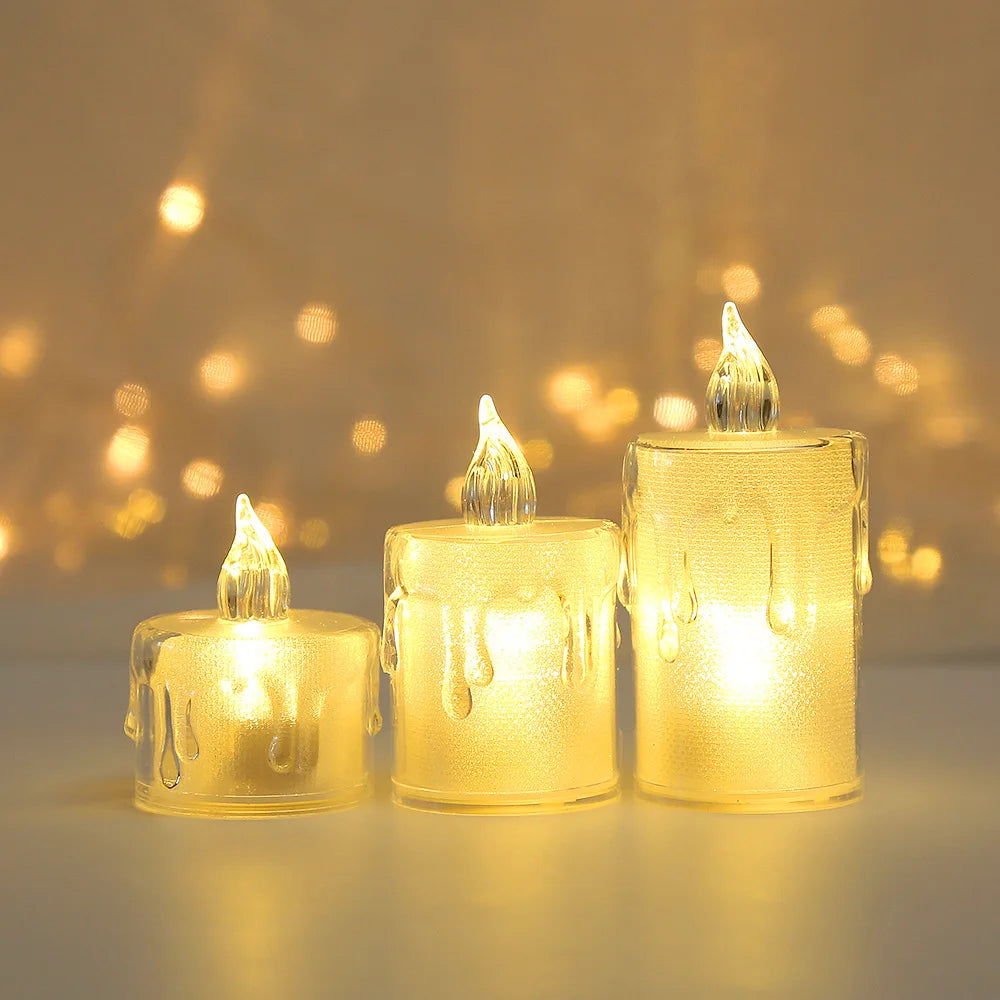 Kit 3 Peças Velas Decorativas em Led