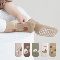 Kit 5 Pares Meias Infantil Antiderrapante Lolly