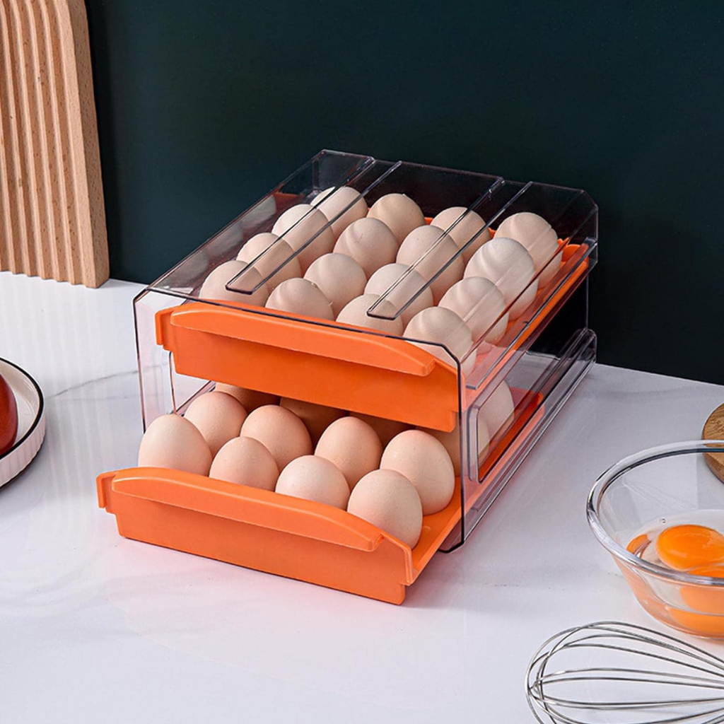 Organizador de Geladeira Porta Ovos Dispenser 32 Ovos