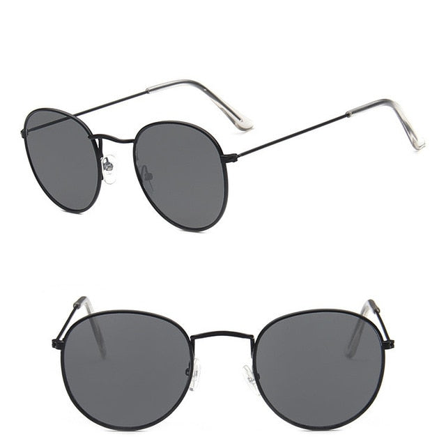 Óculos de Sol Unissex Estilo Vintage Oval Clássico
